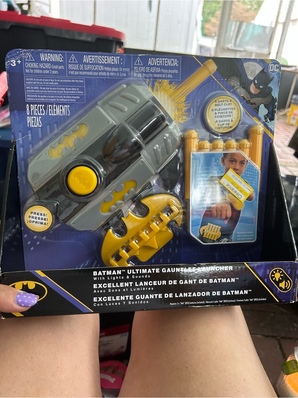 Batman Black and Yellow Gauntlet Launcher Toy